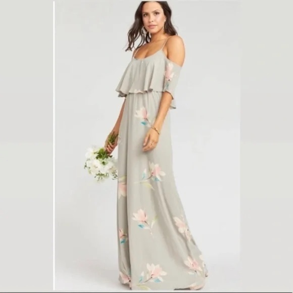 Show Me Your MuMu Dresses & Skirts - Show Me Your Mumu Caitlin Ruffle Maxi Dress inLily Shower Size small